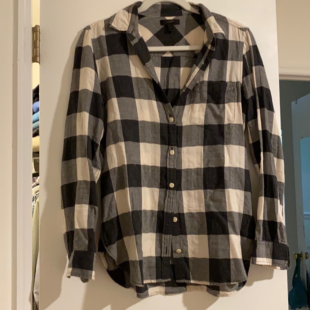 Jcrew Buffalo Plaid Flannel Shirt